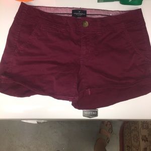 RED AEO SHORTS